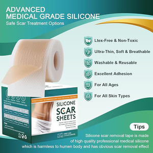 Bande adhésive en silicone de qualité médicale réutilisable pour cicatrices de césarienne, brûlures, acné - <span class=keywords><strong>Rouleau</strong></span> de ruban cicatrisant pour la cicatrisation des plaies - Product Image 4