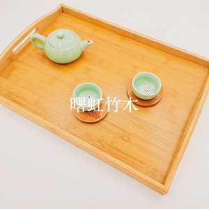 Plateau de service rectangulaire en bambou et bois Shuhong 45x33x5cm, style nordique, pour plateau à fruits - Product Image 5