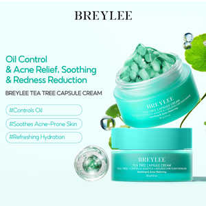 Crème en capsules BREYLEE TEA TREE ACNE Relief SOOTHING Oil CONTROL, soin hydratant pour la peau - Product Image 1