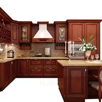 2022 armadio in legno massello di fascia alta personalizzato per cucina con armadio da cucina estraibile