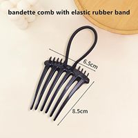 Nouvelle conception Bandette peigne avec bande élastique peigne à cheveux moelleux outil de coiffure Volume Inserts peignes pour queue de cheval
