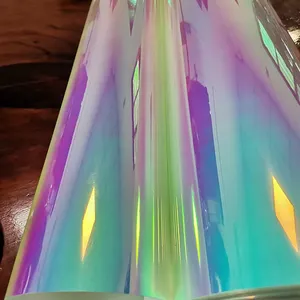 Diseños de vinilo de transferencia de calor holográfica rollo de papel que brilla en la oscuridad diseños de transferencia de prensa de calor cita pegatinas autoadhesivas
