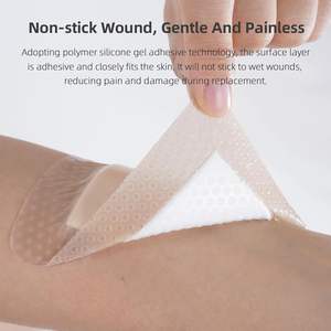 แผ่นปิดแผลซิลิโคนแบบมีขอบ สำหรับการรักษาแผลกดดัน แผ่นปิดแผลผ่าตัด คุณภาพสูง สำหรับการรักษาแผลด้วยระบบ NPWT - Product Image 3