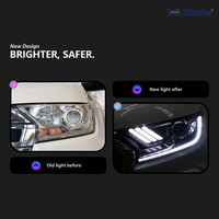 Conjunto de Faros Delanteros LED Completos con Señal de Giro Dinámica Secuencial DRL, Lámpara Modificada Compatible con Ford Everest SUV 2016-2019, Pieza de Mejora