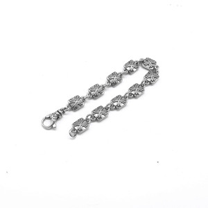 yunnique Tibetan Silver Square <b>Cross</b> Bracelet Unisex Geometric <b>Chain</b> Jewelry For <b>Men</b> And Women - Product Image 2
