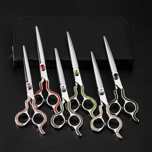 Tesoura para aliciamento de animais, tesoura para aliciamento de cachorro de estimação 440c, com alça ergonômica - Product Image 2