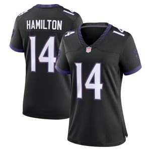 Jersey Baltimore 2026 Kustom, Kaos Sepak Bola Amerika Jahitan Bordir, Seragam Pemuda, Pakaian Olahraga dengan Logo, Warna Hitam - Product Image 5