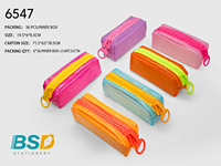 Trousse à crayons en PVC de grande capacité, pochette à crayons colorée à fermeture éclair, organisateur de papeterie portable pour étudiants, école, bureau