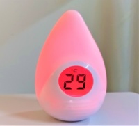 Thermo-hygromètre pour chambre de bébé à vente chaude qui change la couleur de la lampe en fonction de la température