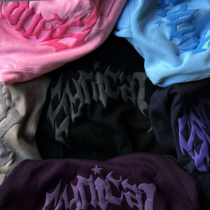 Vente en gros de pulls à capuche en molleton graphique surdimensionnés vintage personnalisés sweat à capuche épais en éponge français pour hommes - Product Image 1