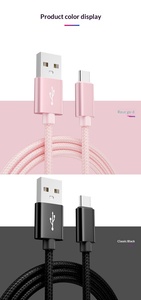 Cable de Datos de Carga Rápida Tipo-C para Android, con Trenzado de Nailon y Micro-USB, para Teléfonos Móviles que Admiten Transferencia de Datos - Product Image 6