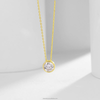 Collier en platine avec diamant de laboratoire solitaire de 0,5 ct, certifié IGI GIA, couleur D, clarté VVS VS, 50 points