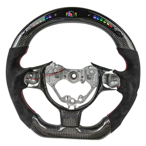 Volant sport personnalisé DINGNUO en fibre <span class=keywords><strong>de</strong></span> carbone et cuir pour Corolla <span class=keywords><strong>Prius</strong></span> Yaris RAV4 Camry - 3 branches, 35 mm, fabriqué au Guangdong - Product Image 1