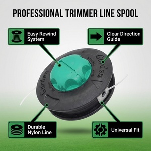 หัวตัดหญ้าแบบสตริงทริมเมอร์ประสิทธิภาพสูงแบบสากล ใช้งานได้ยาวนาน สำหรับ<span class=keywords><strong>เครื่อง</strong></span>ตัดหญ้าขนาดเล็ก พร้อมตัวป้องกันความปลอดภัย วัสดุ PA+ไนลอน สีดำ - Product Image 5