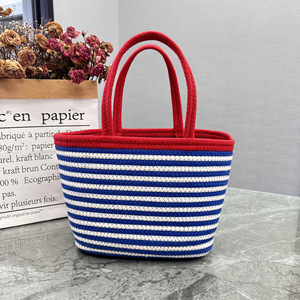 Bolso tejido de cuerda de algodón con diseño de dibujos animados, bolso tote lindo para mujer, gran capacidad - Product Image 6