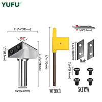 Lame diamantée non revêtue YUFU pour fraisage conventionnel, plaque détachable en V pour brisage à 90 degrés, machine de gravure ODM OEM HRC70