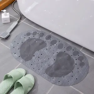 Estera de fregador de pies de masaje de 66x36cm, alfombrilla de baño antideslizante para suelo de baño, alfombrillas de ducha de PVC