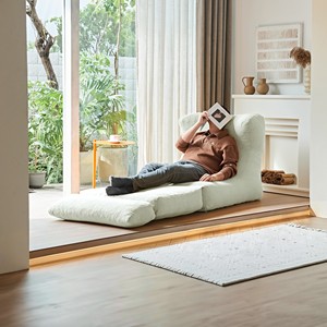 Modern Square Fabric <b>Sofa</b> Armless Single Seat Modular Convertible Durable Upholstered Cushion Back Foldable for Living - Product Image 4