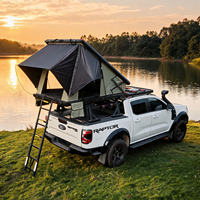 Tente de toit surélevée triangulaire en alliage d'aluminium pour camping et voyages en plein air, montée sur véhicule, compatible avec les camping-cars et les 4x4 tout-terrain