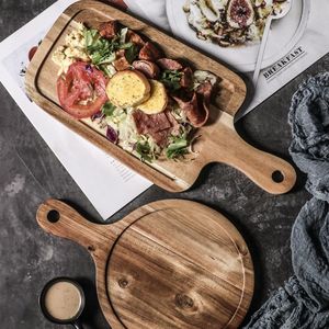 Bandeja rectangular de madera para servir bistecs, desayunos, café y té en hoteles. - Product Image 1