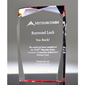 Prêmio acrílico prisma vermelho óptico alto grau Prêmio acrílico alta qualidade Troféu acrílico gravado personalizado - Product Image 5