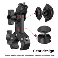 360 °   Support de fixation réglable robuste pour caméras, à clipser sur guidon, tuyau, toit, ou support de fixation pour moto, vélo, ou équipement de prise de vue