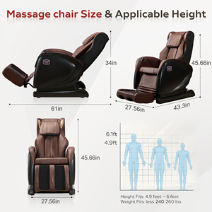 Affordable Luxury 3D Shiatsu <b>Zero</b> <b>Gravity</b> <b>Chair</b> Heating PU Leather Recliner for Home Everyday Use K15 Vending - Product Image 4