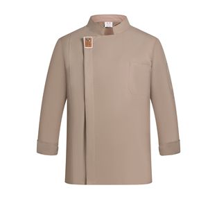 Abito da cuoco estivo a manica corta personalizzato <span class=keywords><strong>per</strong></span> <span class=keywords><strong>ristorazione</strong></span> Hotel ristorante e cucina <span class=keywords><strong>abiti</strong></span> da lavoro <span class=keywords><strong>per</strong></span> pasticceria - Product Image 6