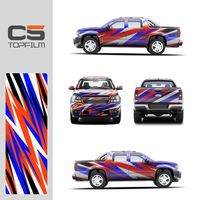 Vinilo Decorativo para Carrocería de Estilo Racing, Franjas Geométricas Dinámicas, Vinilo Impreso Personalizado para Camionetas Ford, Chevy, Dodge
