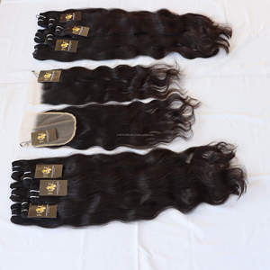Extensiones de pelo de onda profunda con cierre de encaje Hd, frontales de encaje, vendedores de cabello Virgen al por mayor, extensiones de pelo con encaje suizo - Product Image 2