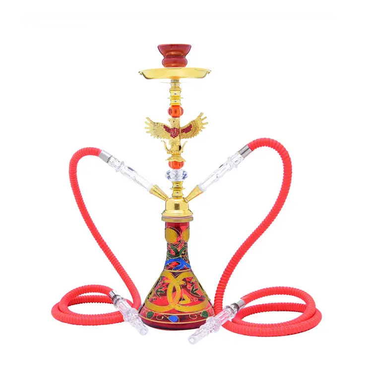 Fabbrica exqusive arabo Shisha bottlecolorato vetro accessori in metallo Shisha fumatori narghilè doppio narghilè