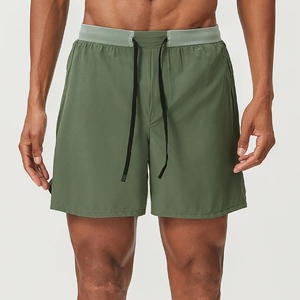 Men's 100% Cotton Casual Lounge Fleece Jogger Gym <b>Shorts</b> With Elastic Waist Solid Pattern Pockets For Training And Workout - Product Image 5