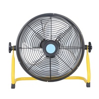 Ventilateur de sol à cadre métallique de 12 pouces avec 3 pales en aluminium, ventilateur de sol solaire de 12 pouces, ventilateur de sol électrique pour usage domestique et hôtelier