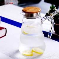 Pot de boisson en verre fait main résistant à la chaleur en forme de gourde de nouveau design