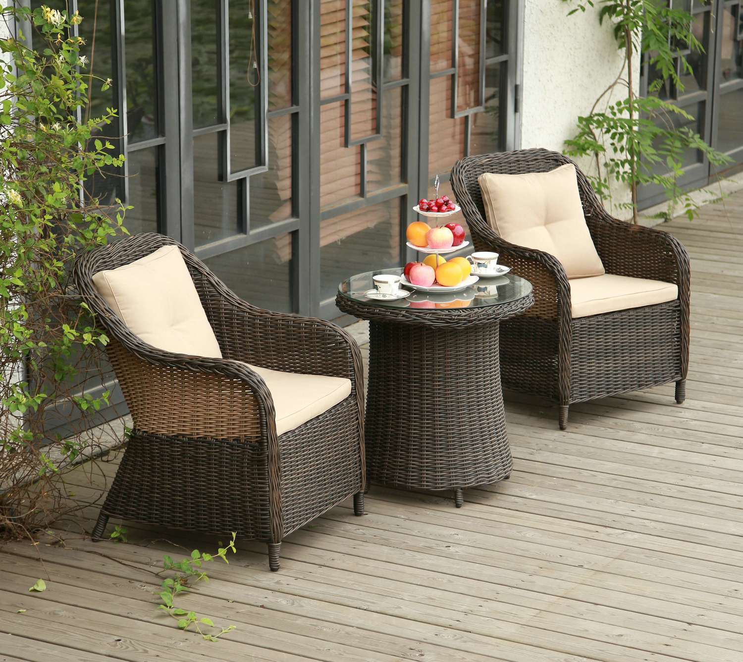 Best Quality PE Rattan Garden Furniture Set Comfortable Outdoor