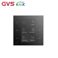 Panneau de commande mural GVS KNX Glass Sensor GS3 Pro avec écran couleur pour le contrôle HVAC et l'automatisation des bâtiments