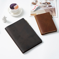 Nouveau design en cuir de vachette écologique A5 A6 Journal housse de protection cahier 100 feuilles Pages intérieures cadeau d'affaires journal promotionnel