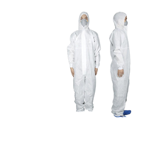 Lijun dùng một lần chống tĩnh điện bụi làm việc quần áo không dệt trùm đầu bảo vệ quần áo trắng một mảnh hội thảo quần áo - Product Image 1