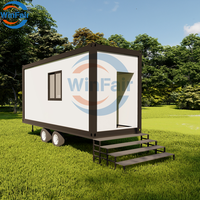 WinFair Maison préfabriquée modulaire mobile et amovible, conteneur plat de 20 pieds, idéale comme logement secondaire, studio ou espace créatif