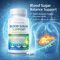 Cápsulas de Apoyo a la Glicemia de Marca Privada, Suplemento Herbal para el Equilibrio de la Glucosa, 20 Ingredientes Botánicos, Suplemento Dietético OEM ODM