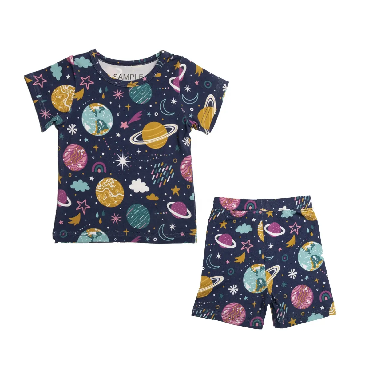 Wholesale Baby Kids Summer Short Sleeve Clothing Set Kids Toddler Baby Infant Two Pieces Pajamas Outfits Set