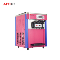 Meilleur prix AITHI Mini machine à glaces et sorbets automatique 3 saveurs, état neuf, usage professionnel, compatible 220V lait et eau