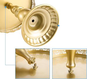 Juego de 10 Soportes para Pastel Desmontables de Hierro Dorado LANJO, Elegantes Soportes para Postres, Bandejas para Bodas, Cumpleaños, Aniversarios, Fiestas de Té, Venta al por Mayor - Product Image 6