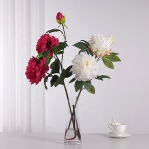 Flores de Seda de Peonía Artificiales, Ramas de Ramo de Flores Artificiales para Decoración de Bodas, Graduaciones, Día de la Madre, Pascua, Navidad, Año Nuevo - Product Image 2