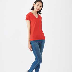 Camiseta Corta de Cuello Redondo 100% Algodón para Mujer, Ajustada, Ecológica, Transpirable, Antiarrugas, de Secado Rápido, Personalizable, Venta al Por Mayor - Product Image 5