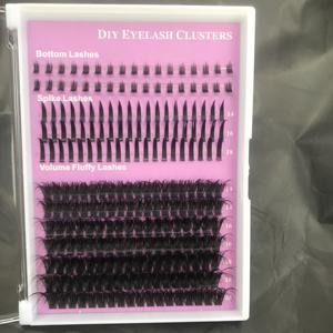 ขนตาปลอมแบบเป็นช่อสำเร็จรูป DIY: ใช้ซ้ำได้มากกว่า 20 ครั้ง, แบ่งเป็นช่อ, ให้ความหนาฟูสำหรับ<span class=keywords><strong>แต่งหน้า</strong></span><span class=keywords><strong>เจ้าสาว</strong></span>และงานปาร์ตี้ - Product Image 4