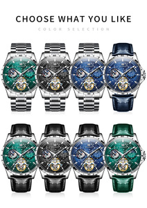 OLEVS 6689 Custom Tourbillon Watch Stainless Steel Waterproof Waterproof Sport Luxury Automatic Mechanical Watch <strong>Wach</strong> for Man - Product Image 6