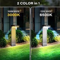 Lampes solaires pour allée, lot de 4, détecteur de mouvement, LED, extérieur, IP65, corps en aluminium, couleurs réglables, modes variés, garantie de 2 ans, jardin