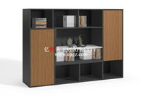 Bureau Nouveau design de meubles en bois armoire de rangement pour espaces publics classeurs en bois personnalisés armoire à portes transparentes avec tiroirs