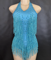 2026 Vente en gros Body scintillant à strass et franges pour femme, justaucorps sexy pour la danse en club, la scène et les soirées, Dropshipping et OEM